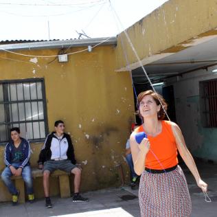Tejido de estructuras en Centro de Formación Laboral N2, Santos Lugares