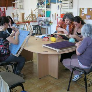 Tejido en telar de marco